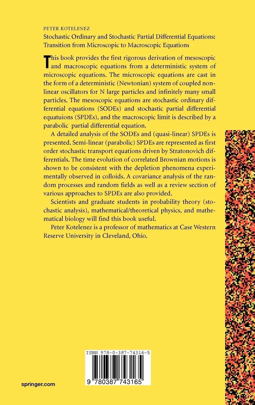 Rückseite: 9780387743165 | Stochastic Ordinary and Stochastic Partial Differential Equations | x Rückseite: 9780387743165 | Stochastic Ordinary and Stochastic Partial Differential Equations | x