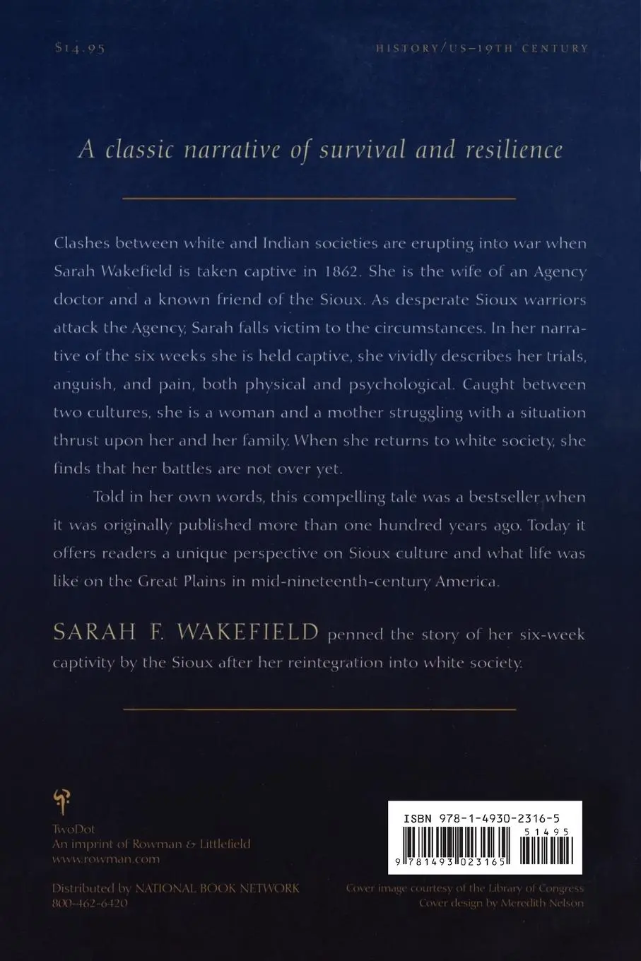 Rückseite: 9781493023165 | Six Weeks in the Sioux Tepees | Sarah F. Wakefield | Taschenbuch