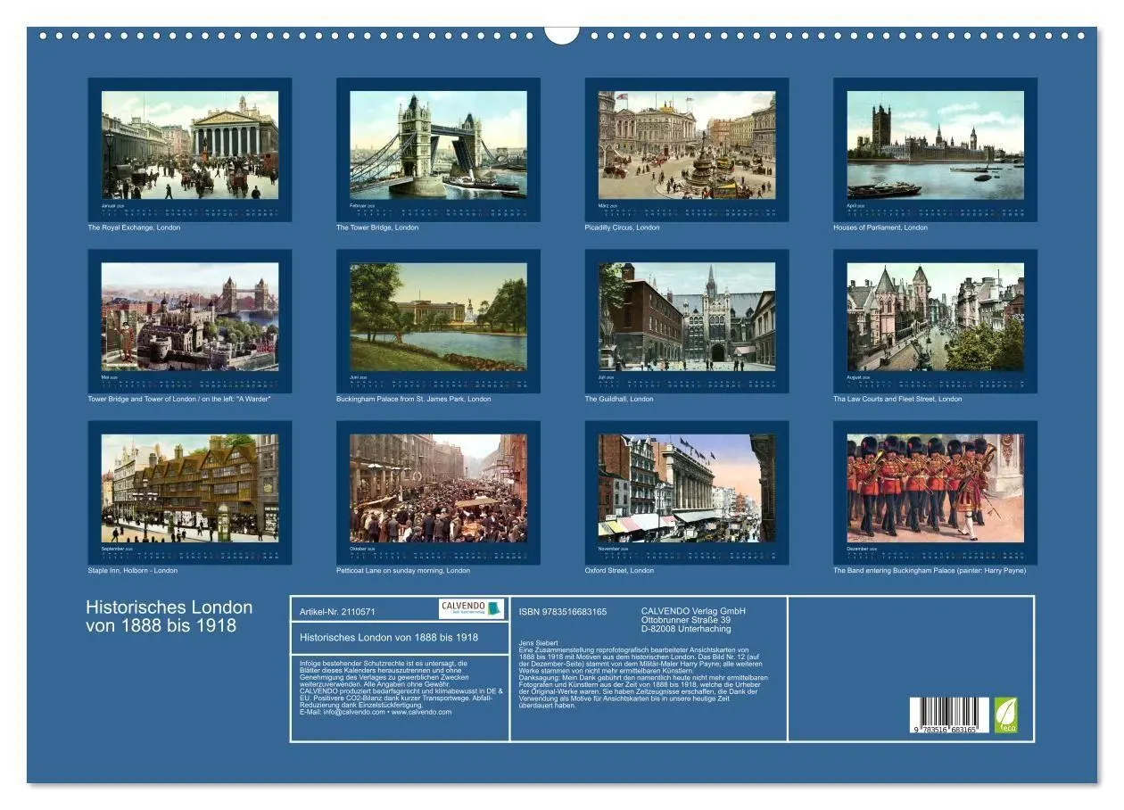 Bild: 9783516683165 | Historisches London von 1888 bis 1918 (Wandkalender 2026 DIN A2...