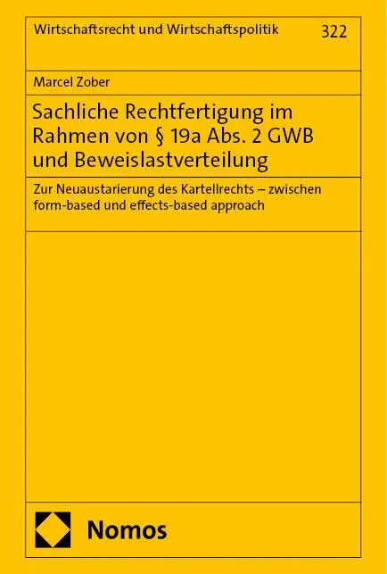 Cover: 9783756023165 | Sachliche Rechtfertigung im Rahmen von § 19a Abs. 2 GWB und...