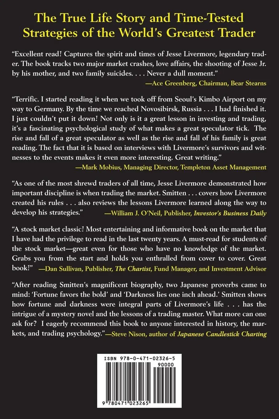 Rückseite: 9780471023265 | Jesse Livermore | World's Greatest Stock Trader | Richard Smitten