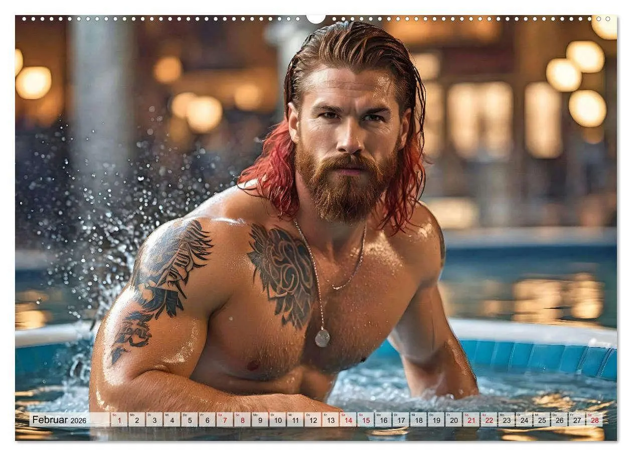 Bild: 9783457273265 | Heiße Kerle im Badeschaum - Muskeln, Tattoos und Wasserspiele...