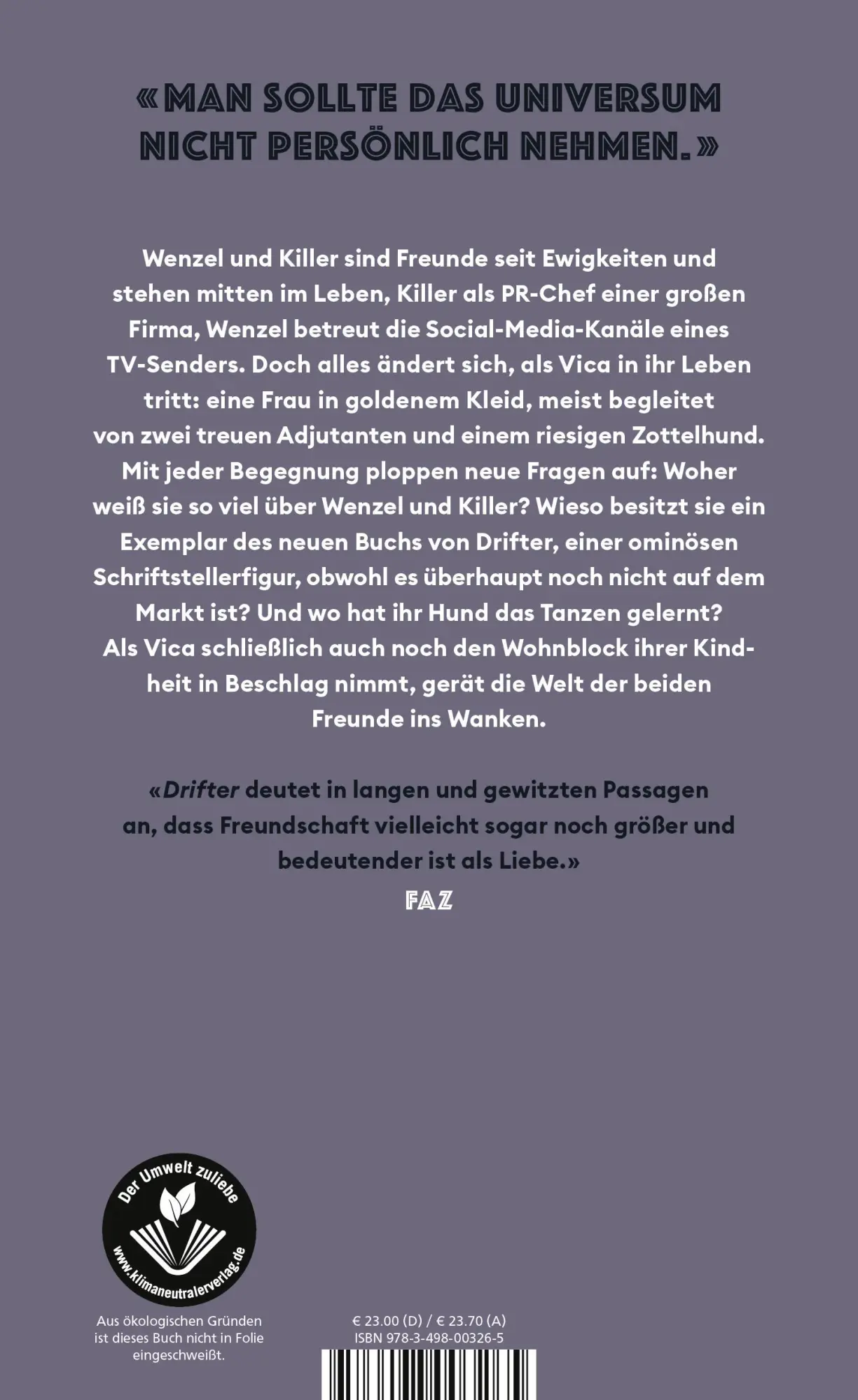 Rückseite: 9783498003265 | Drifter | Roman Shortlist Deutscher Buchpreis 2023 | Ulrike Sterblich