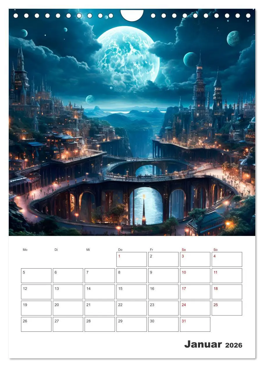 Bild: 9783516293265 | FERNE WELTEN Cooler Terminplaner (Wandkalender 2026 DIN A4 hoch),...