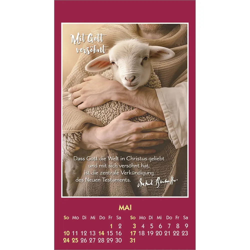 Bild: 9783754893265 | Gott ist bei dir 2026 | Mini-Aufkleber-Kalender | Dietrich Bonhoeffer