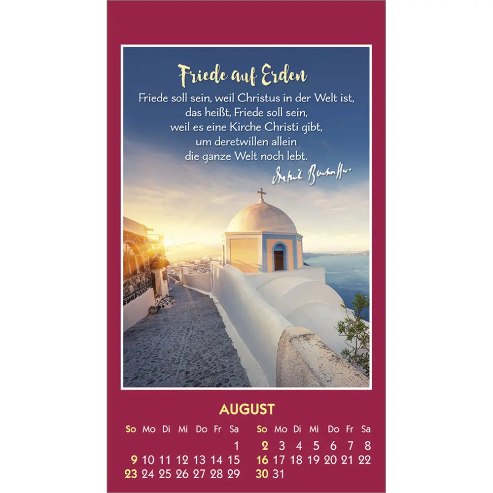 Bild: 9783754893265 | Gott ist bei dir 2026 | Mini-Aufkleber-Kalender | Dietrich Bonhoeffer