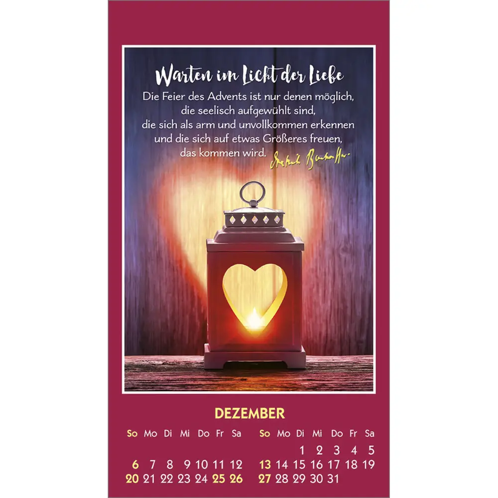 Bild: 9783754893265 | Gott ist bei dir 2026 | Mini-Aufkleber-Kalender | Dietrich Bonhoeffer