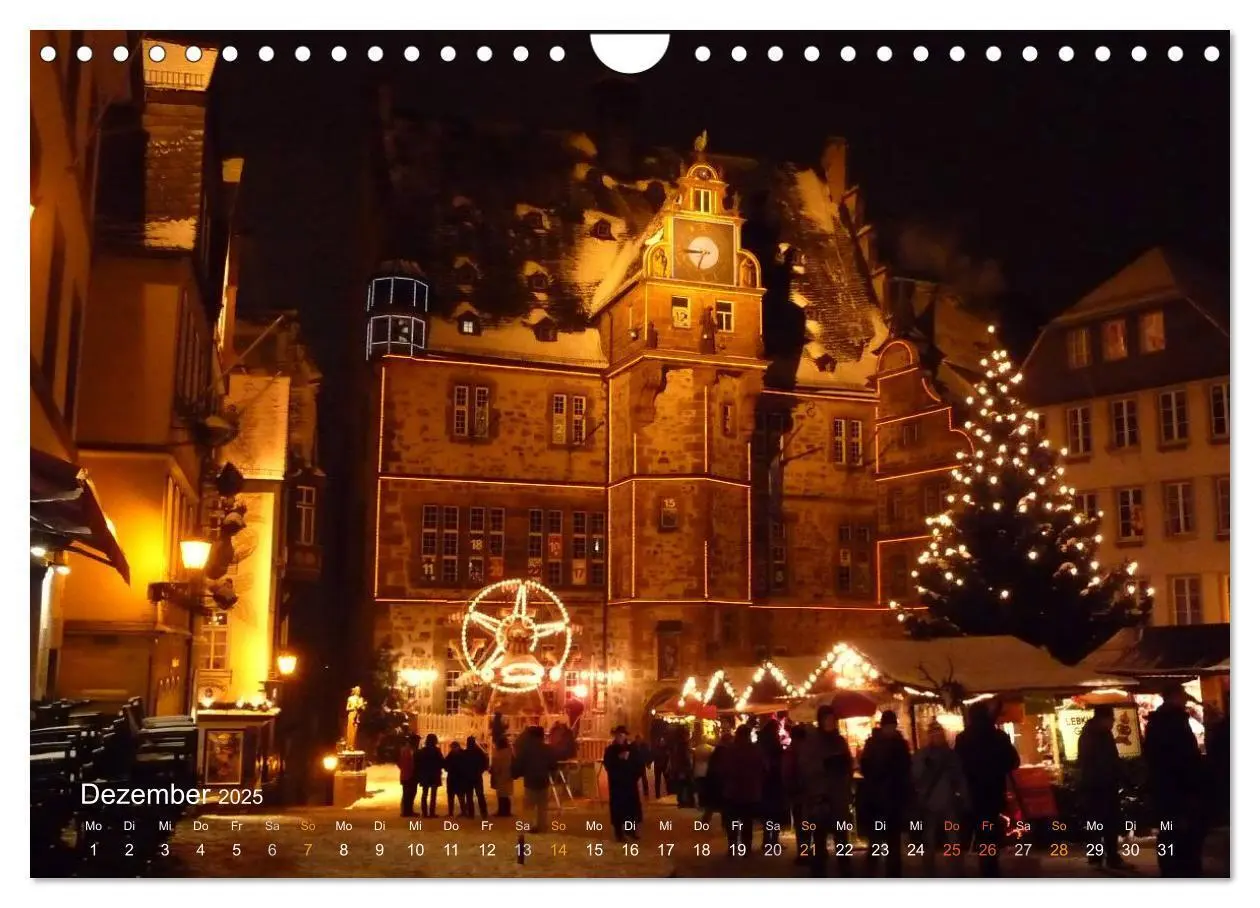 Bild: 9783435483365 | Marburg 2025 (Wandkalender 2025 DIN A4 quer), CALVENDO Monatskalender
