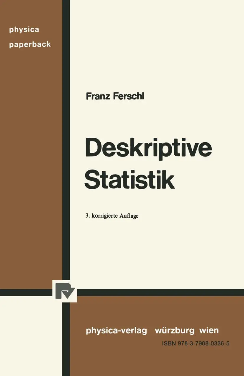 Cover: 9783790803365 | Deskriptive Statistik | Franz Ferschl | Taschenbuch | xii | Deutsch
