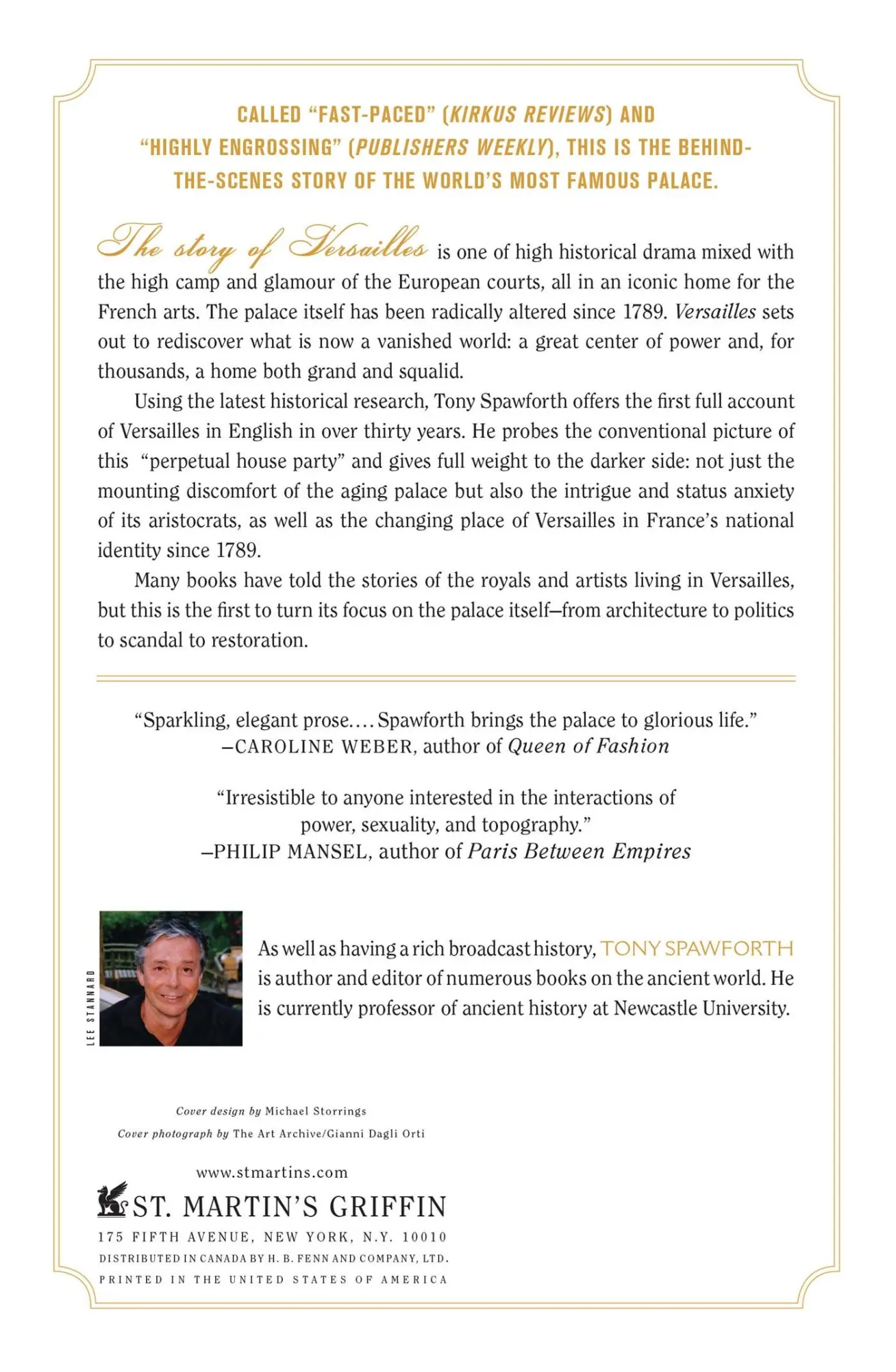 Rückseite: 9780312603465 | Versailles | A Biography of a Palace | Tony Spawforth | Taschenbuch