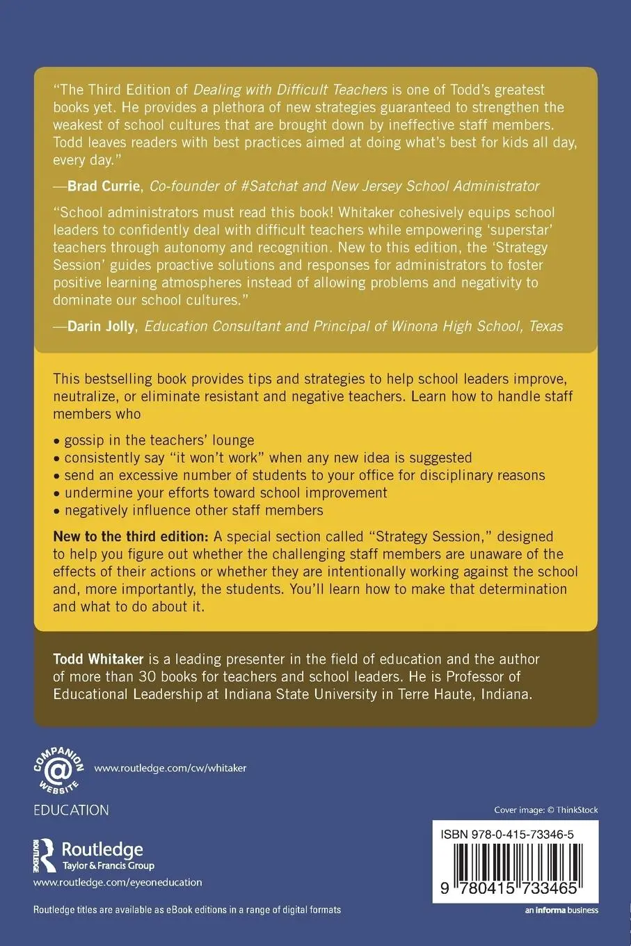 Rückseite: 9780415733465 | Dealing with Difficult Teachers | Todd Whitaker | Taschenbuch | 2014