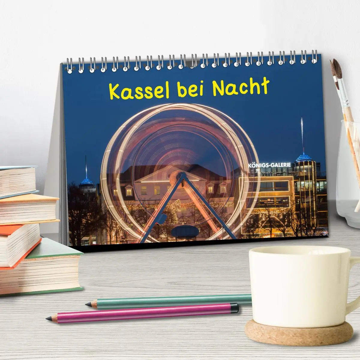 Bild: 9783457703465 | Kassel bei Nacht (Tischkalender 2026 DIN A5 quer), CALVENDO...