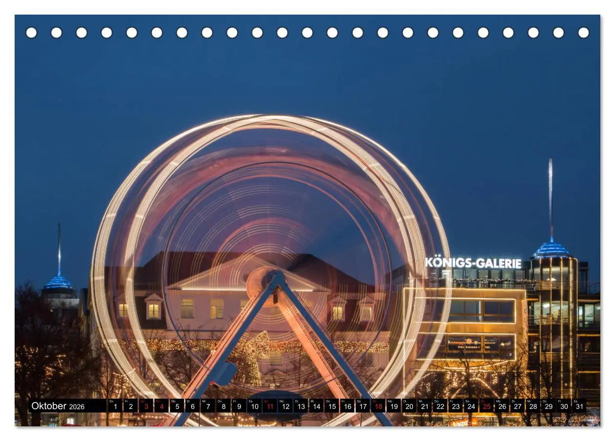 Bild: 9783457703465 | Kassel bei Nacht (Tischkalender 2026 DIN A5 quer), CALVENDO...