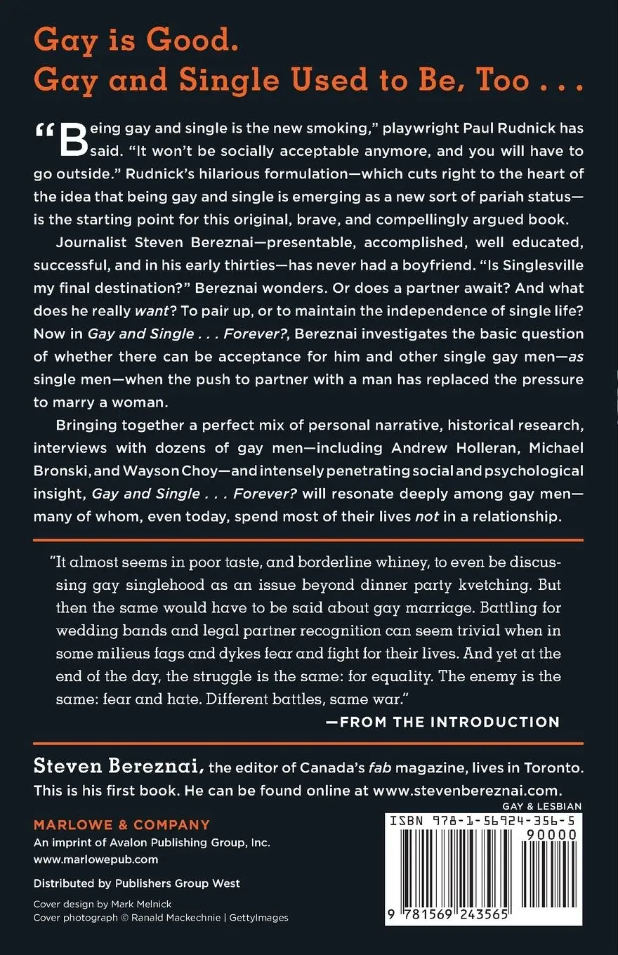 Rückseite: 9781569243565 | Gay and Single ... Forever? | Steve Bereznai | Taschenbuch | Englisch