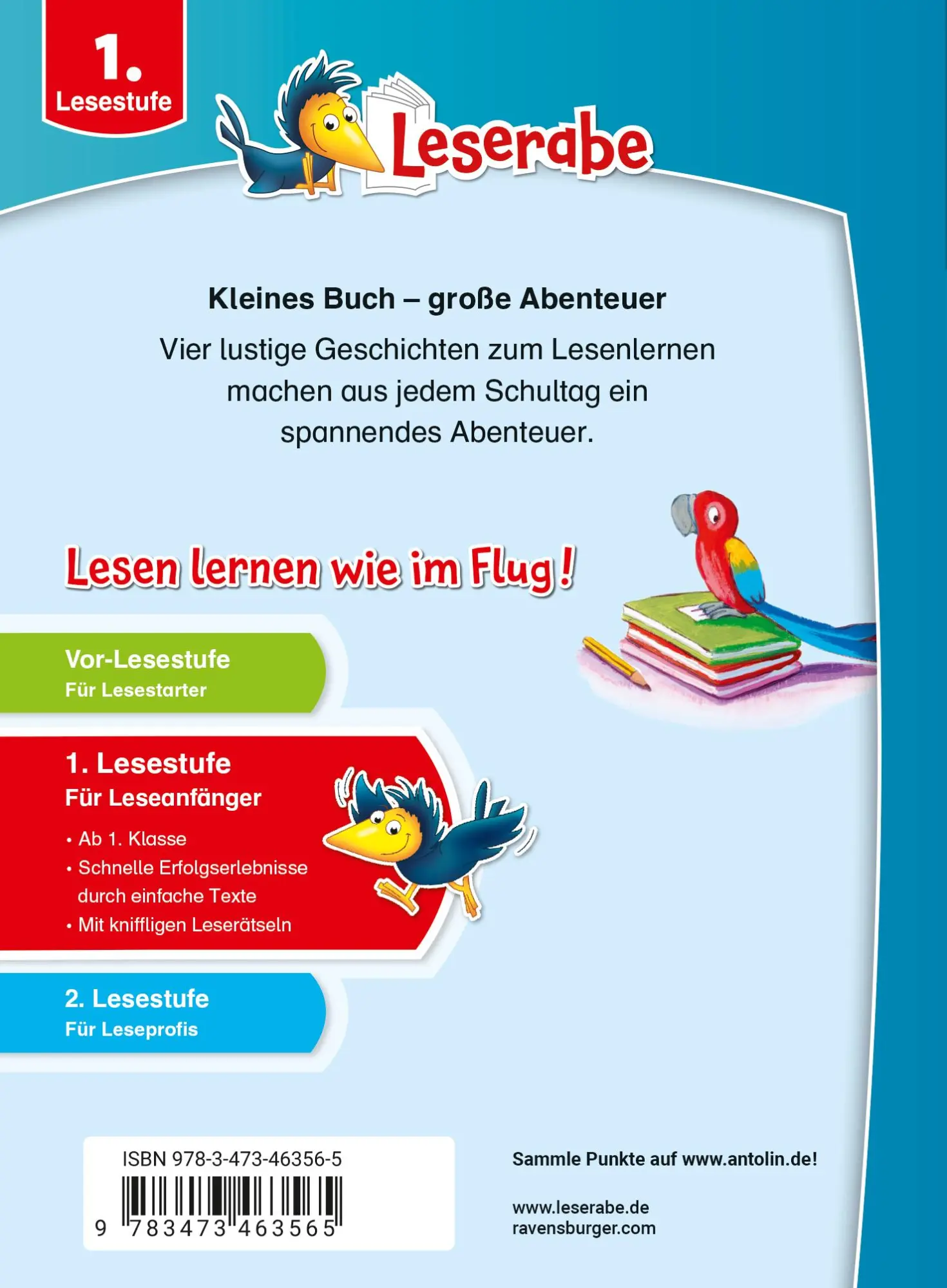 Rückseite: 9783473463565 | Leserabe Sonderausgaben - Erstlesegeschichten - Schulhof | Buch | 2024