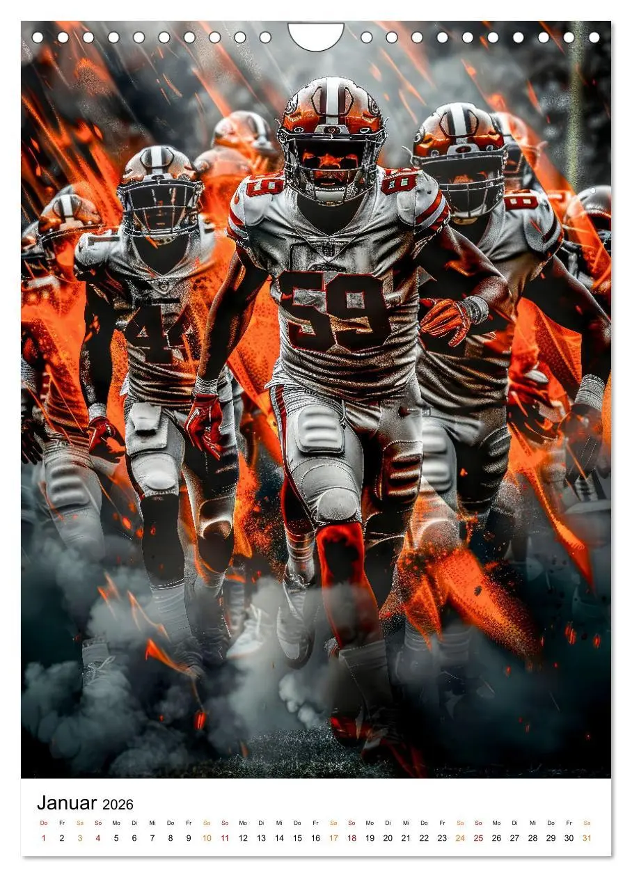 Bild: 9783516263565 | American Football - coole Männer (Wandkalender 2026 DIN A4 hoch),...