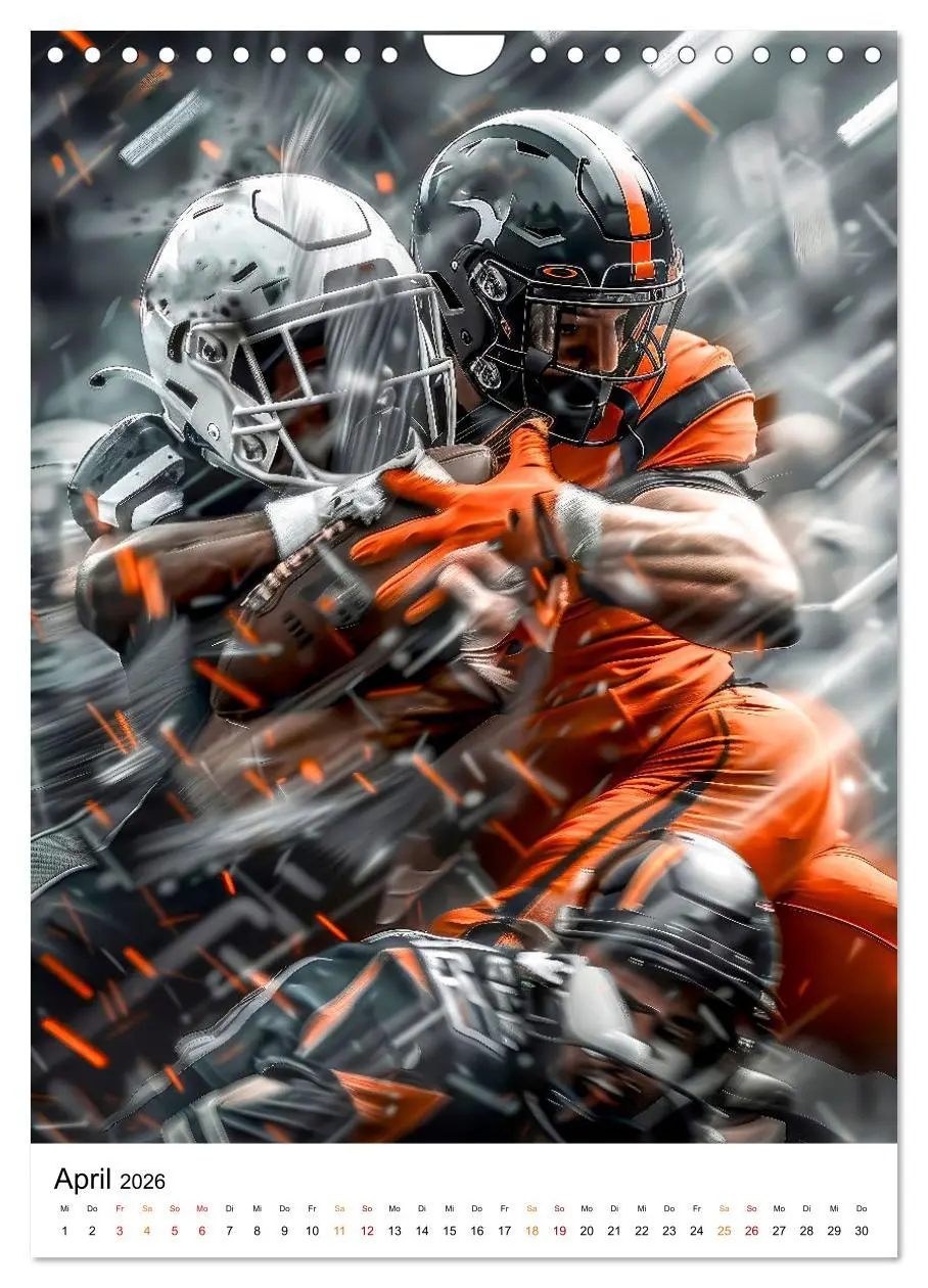 Bild: 9783516263565 | American Football - coole Männer (Wandkalender 2026 DIN A4 hoch),...