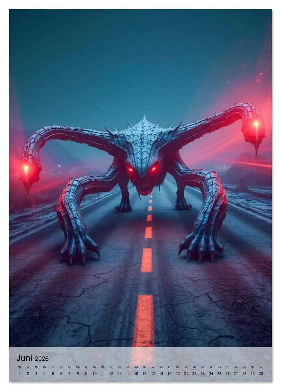 Bild: 9783516643565 | Kreaturen der Dunkelheit - Urbane Horror Mythen (Wandkalender 2026...
