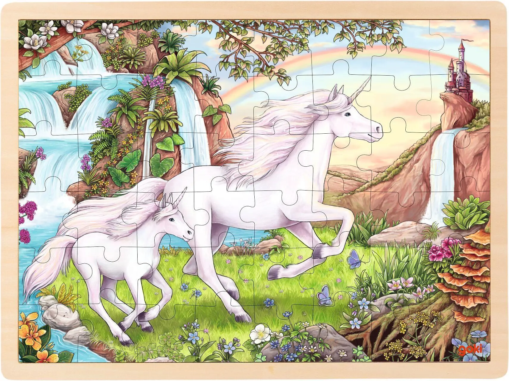 Cover: 4013594573665 | Einlegepuzzle Einhorn | 40 x 30 x 0,8 cm, Holz, 48 Teile, per Stück