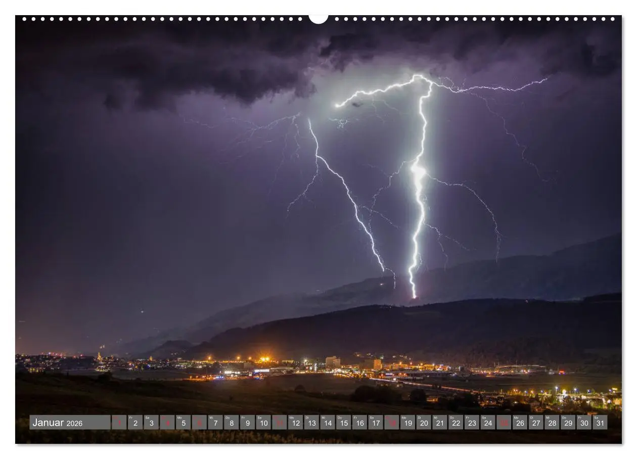 Bild: 9783457923665 | Blitz &amp; Donner (Wandkalender 2026 DIN A2 quer), CALVENDO...