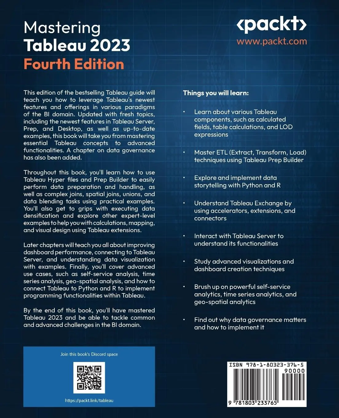 Rückseite: 9781803233765 | Mastering Tableau 2023 - Fourth Edition | Marleen Meier | Taschenbuch