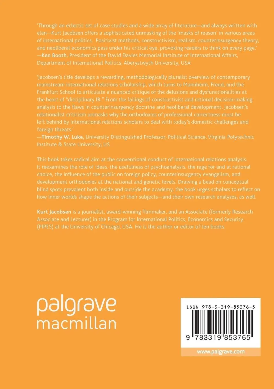 Rückseite: 9783319853765 | International Politics and Inner Worlds | Kurt Jacobsen | Taschenbuch