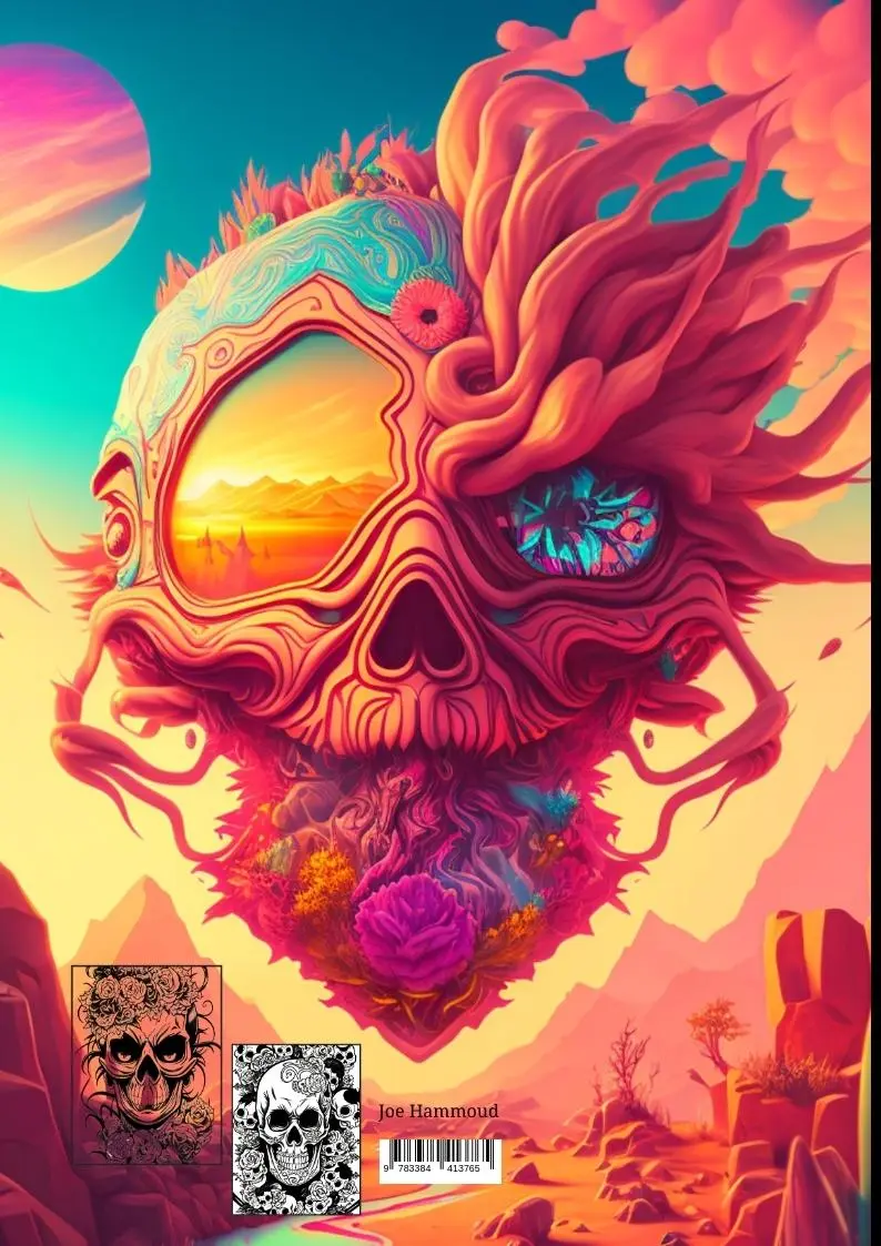 Rückseite: 9783384413765 | Psychedelic Skull Coloring Book | Joe Hammoud | Taschenbuch | Englisch