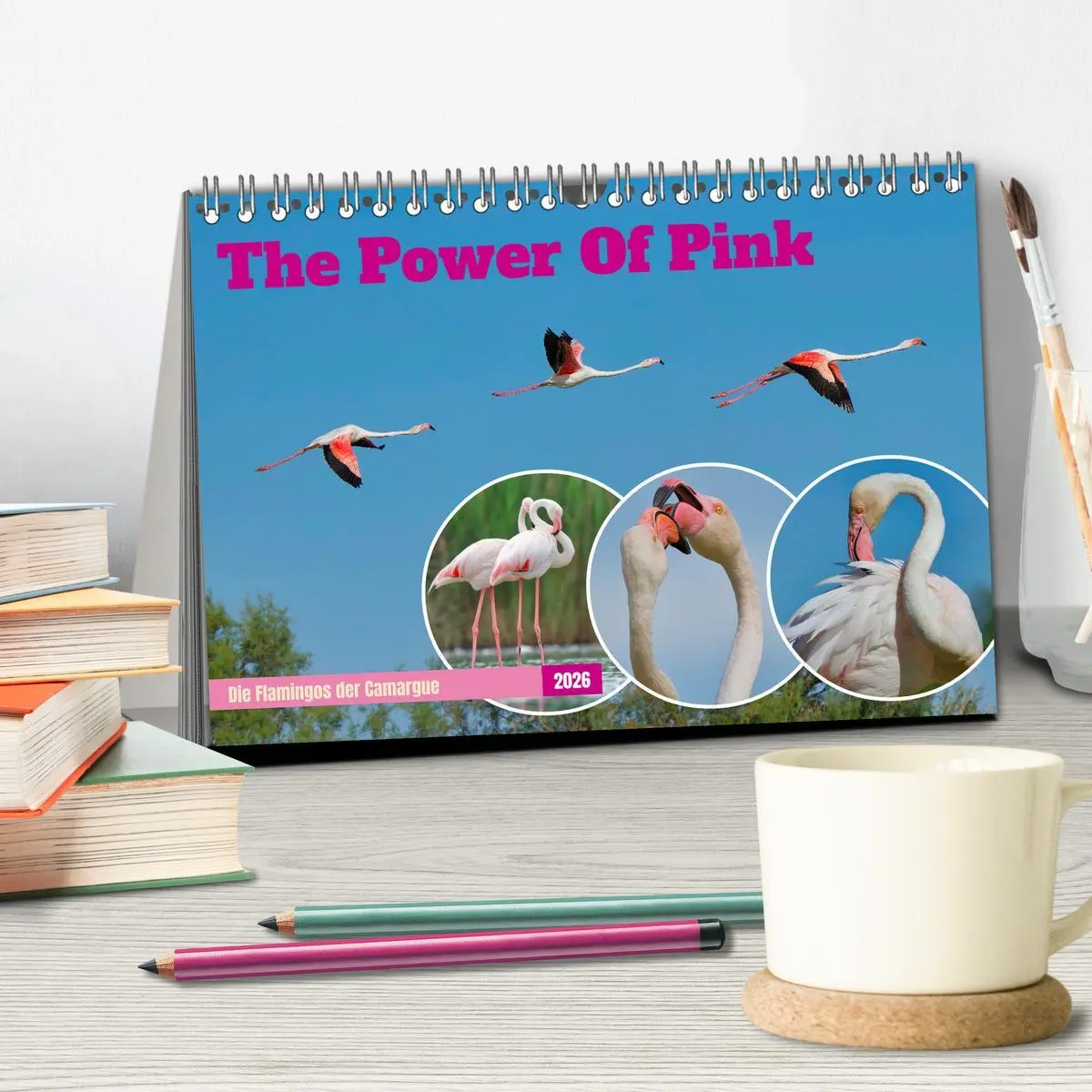 Bild: 9783457393765 | The Power Of Pink (Tischkalender 2026 DIN A5 quer), CALVENDO...