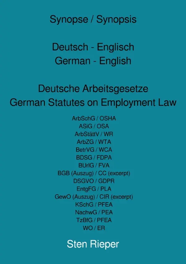 Cover: 9783819043765 | Synopse / Synopsis Deutsch - Englisch German - English Deutsche...