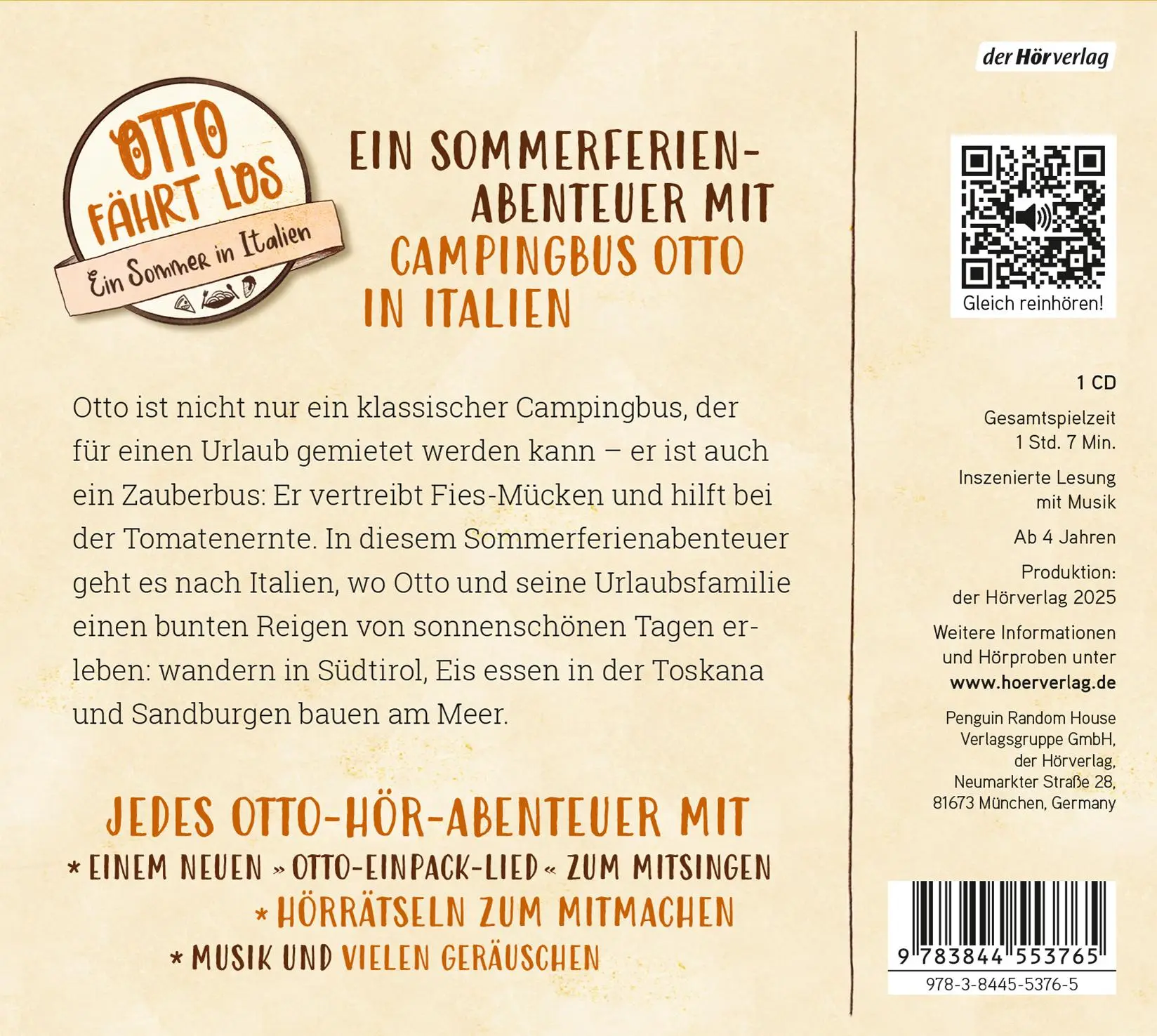 Bild: 9783844553765 | Otto fährt los - Ein Sommer in Italien | Madlen Ottenschläger | CD