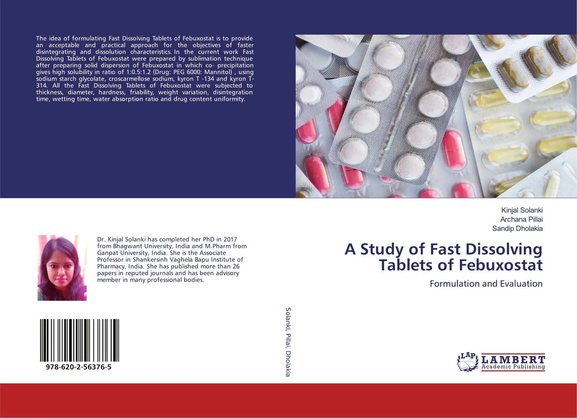Cover: 9786202563765 | A Study of Fast Dissolving Tablets of Febuxostat | Solanki (u. a.)