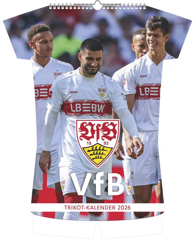 Cover: 4069095013865 | N Neumann - VfB Stuttgart 2026 - Trikotkalender 34x42 cm mit 12...