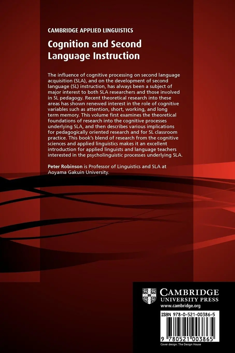 Rückseite: 9780521003865 | Cognition and Second Language Instruction | W. P. Robinson (u. a.)