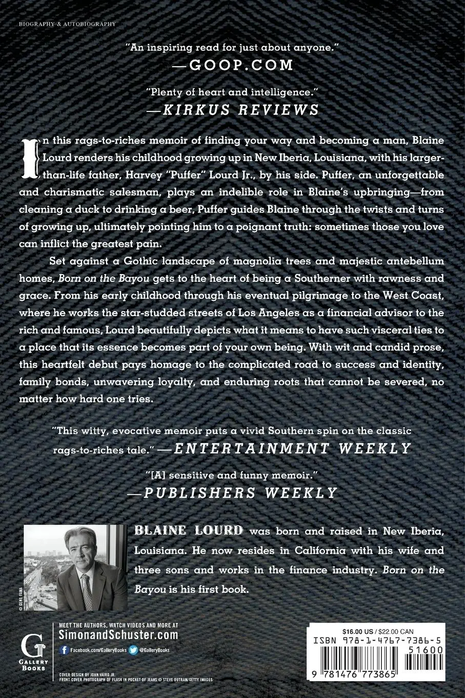 Rückseite: 9781476773865 | Born on the Bayou | Blaine Lourd | Taschenbuch | No Series | Englisch