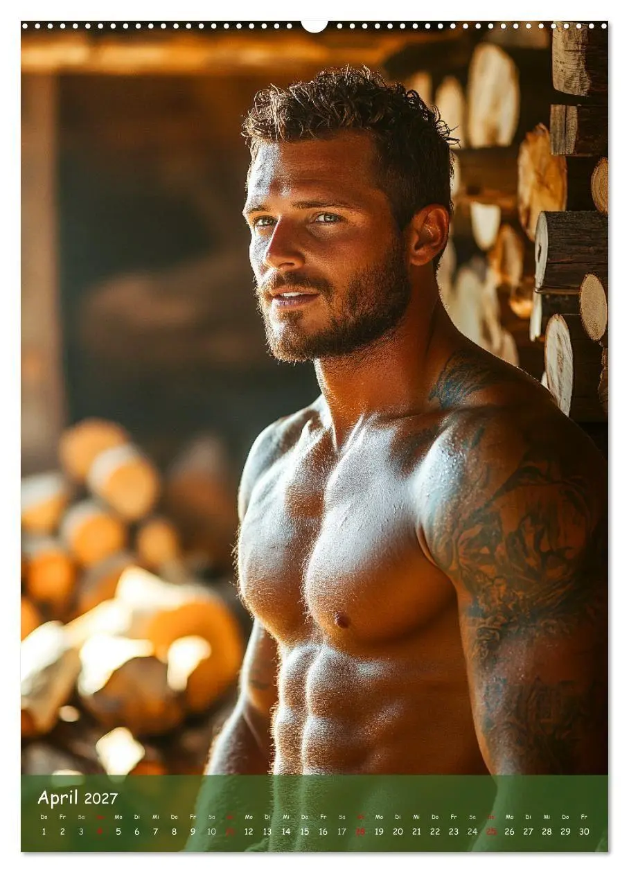 Bild: 9783516923865 | Muskeln, Heu und Herz - Sexy Männer vom Dorf (Wandkalender 2027 DIN...