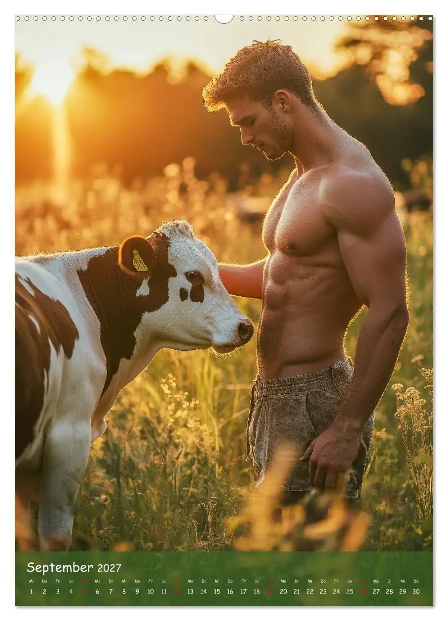 Bild: 9783516923865 | Muskeln, Heu und Herz - Sexy Männer vom Dorf (Wandkalender 2027 DIN...