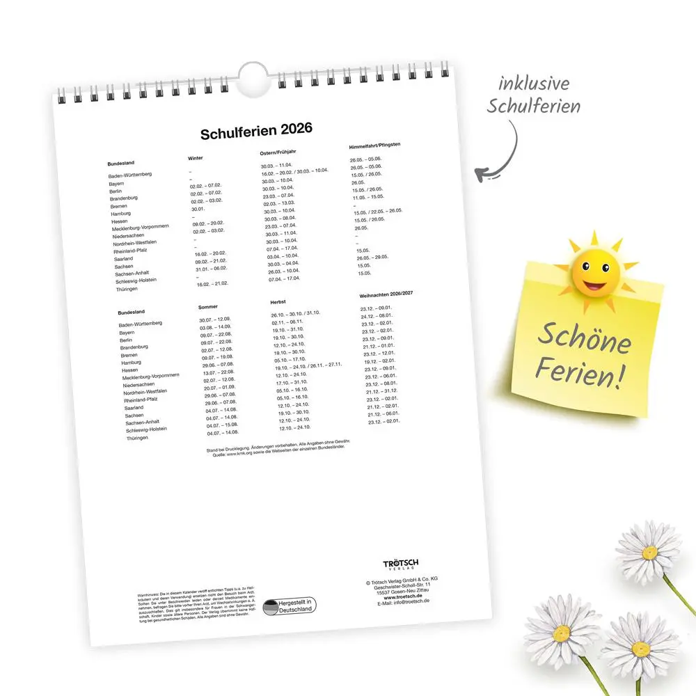 Bild: 9783988023865 | Trötsch Classickalender Rentnerkalender 2026 | Wandkalender | KG