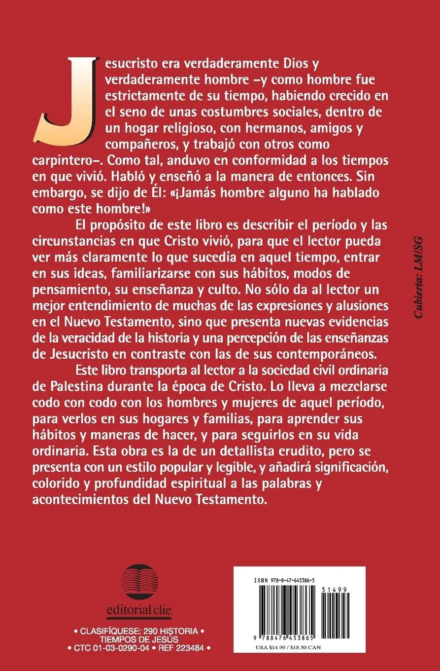 Rückseite: 9788476453865 | Usos y Costumbres de los Judios en los Tiempos de Cristo | Edersheim