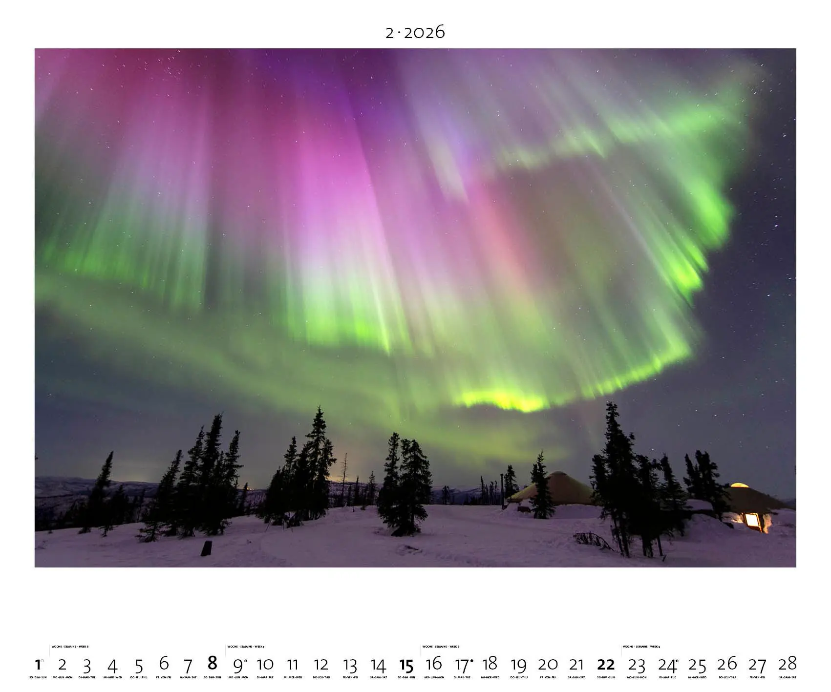 Bild: 4069095003965 | Polarlicht 2026 - Bild-Kalender - Poster-Kalender - 60x50 | Palazzi