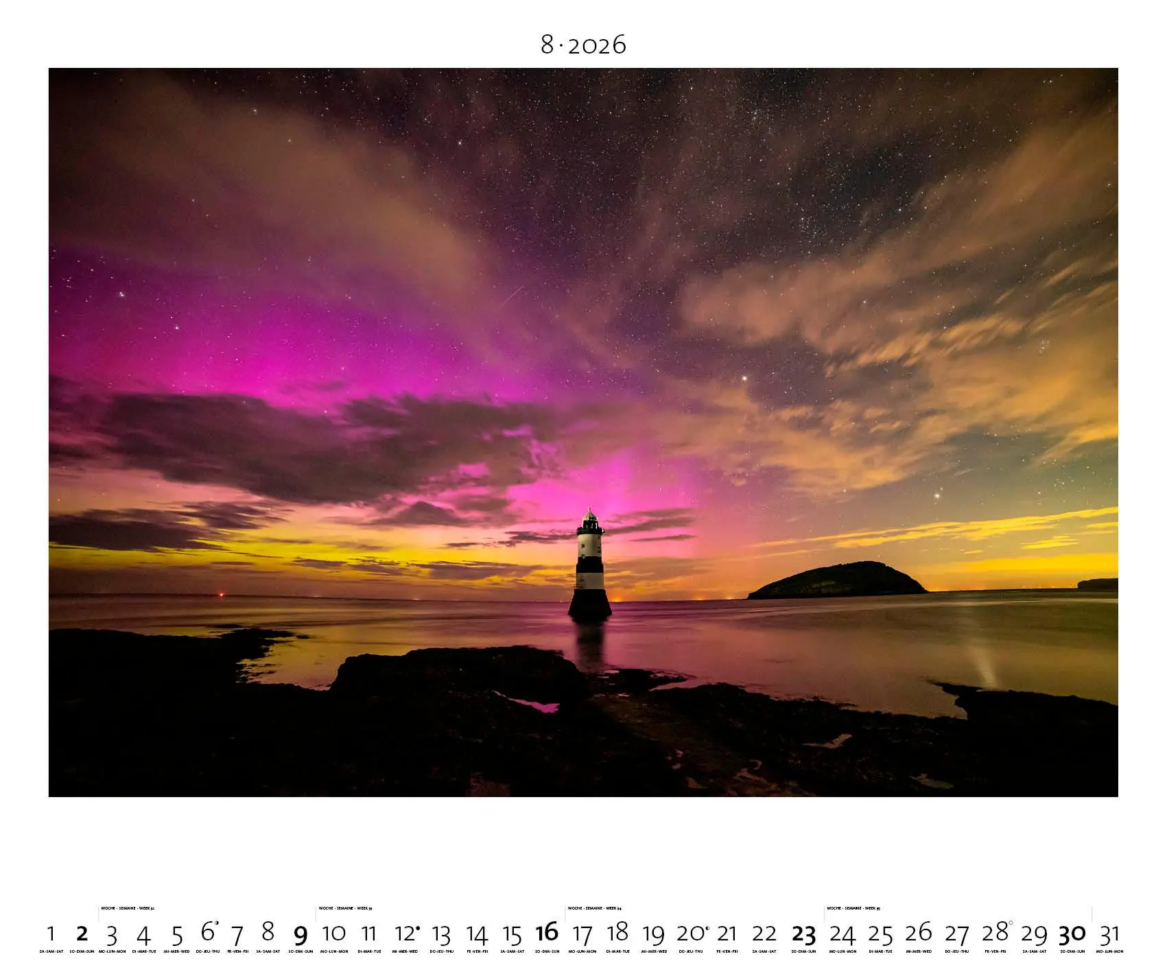 Bild: 4069095003965 | Polarlicht 2026 - Bild-Kalender - Poster-Kalender - 60x50 | Palazzi