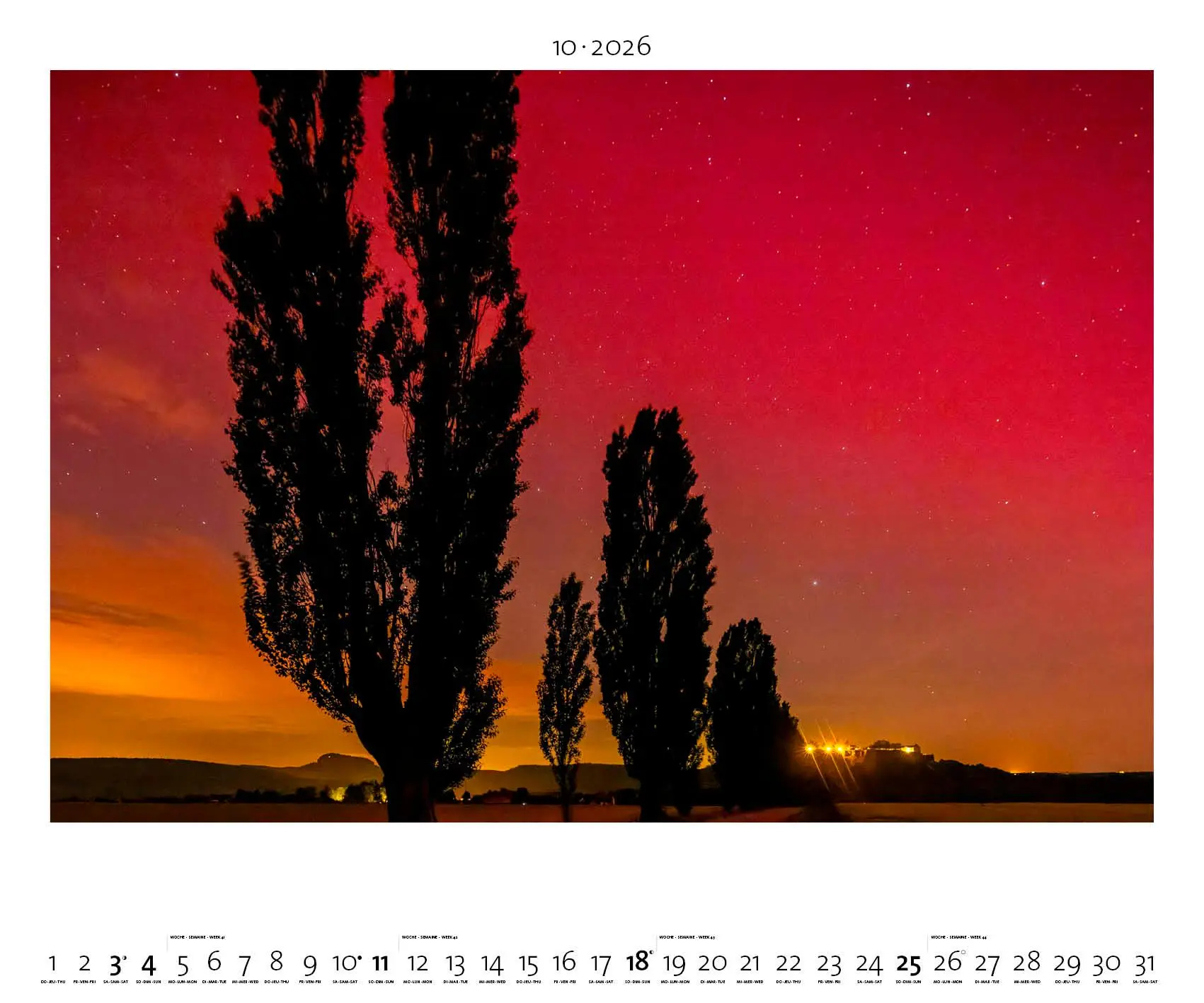 Bild: 4069095003965 | Polarlicht 2026 - Bild-Kalender - Poster-Kalender - 60x50 | Palazzi