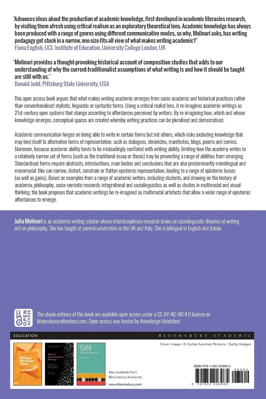 Rückseite: 9781350243965 | What Makes Writing Academic | Rethinking Theory for Practice | Buch