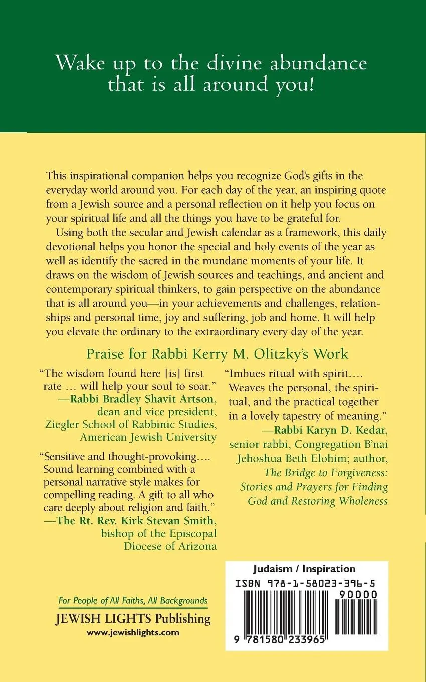 Rückseite: 9781580233965 | Life's Daily Blessings | Rabbi Kerry M. Olitzky | Taschenbuch | 2009