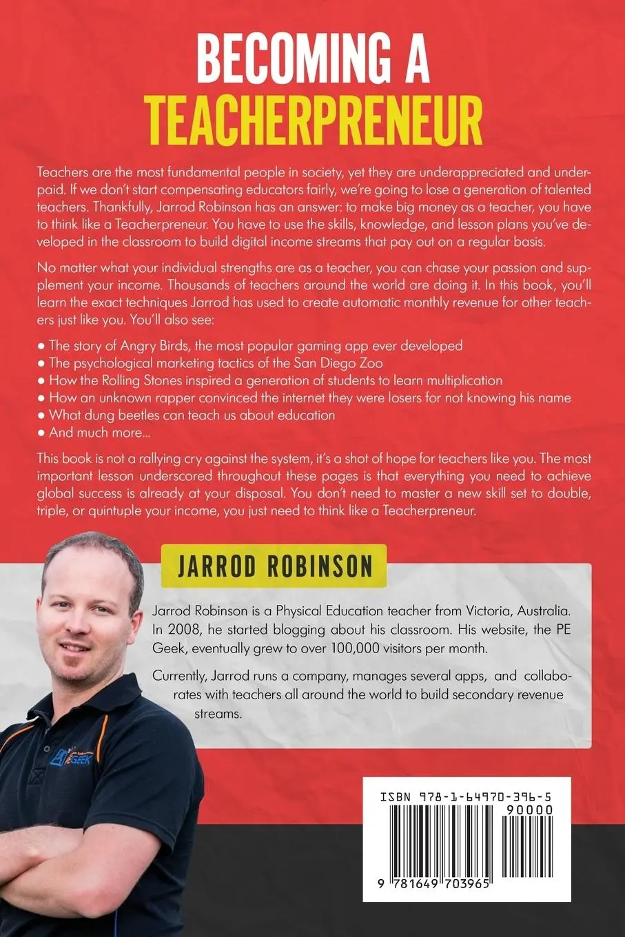 Rückseite: 9781649703965 | Becoming a Teacherpreneur | Jarrod Robinson | Taschenbuch | Englisch