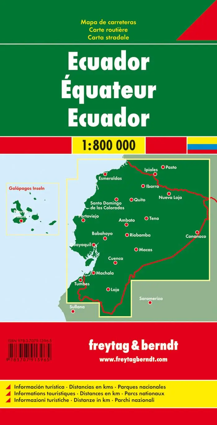 Rückseite: 9783707913965 | Ecuador, Autokarte 1:800.000 | (Land-)Karte | gefalzt | Deutsch | 2019