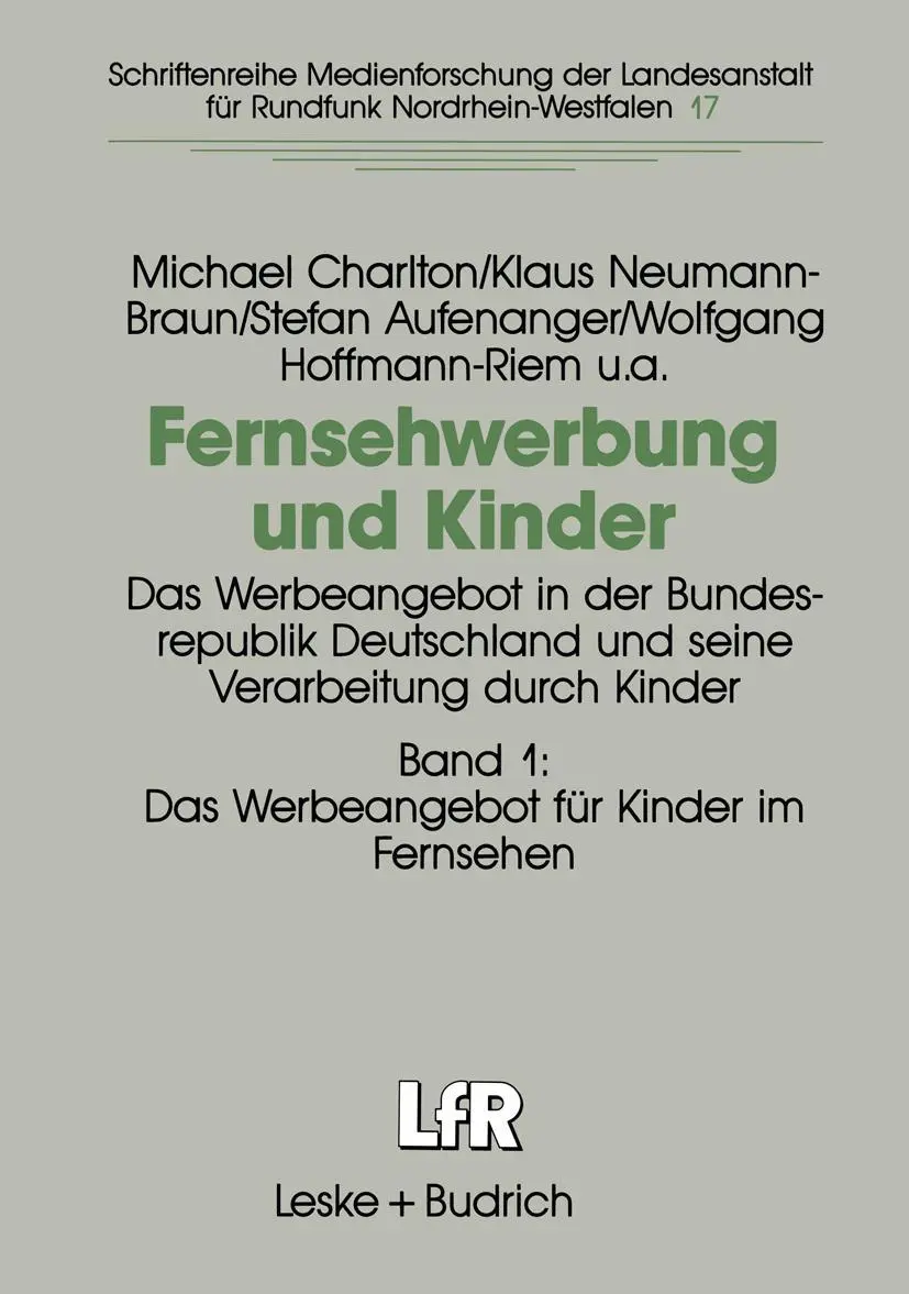 Cover: 9783810013965 | Fernsehwerbung und Kinder | Michael Charlton (u. a.) | Taschenbuch
