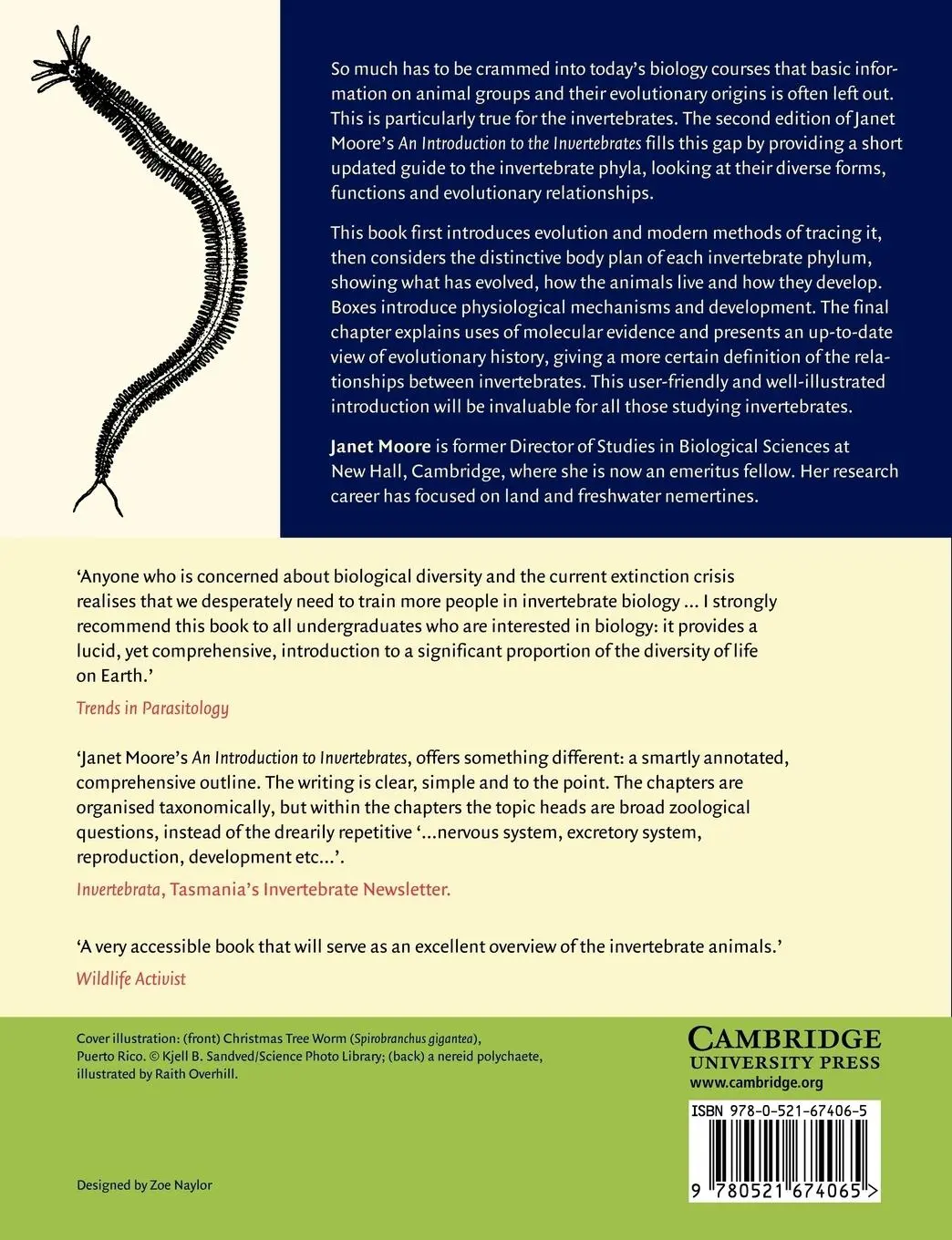 Rückseite: 9780521674065 | An Introduction to the Invertebrates | Janet Moore | Taschenbuch