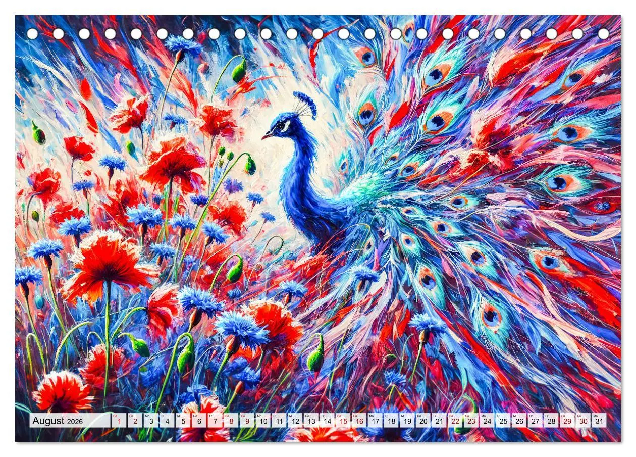 Bild: 9783457334065 | Tanz der Pfauen - Jahreszeiten in abstrakter Eleganz (Tischkalender...