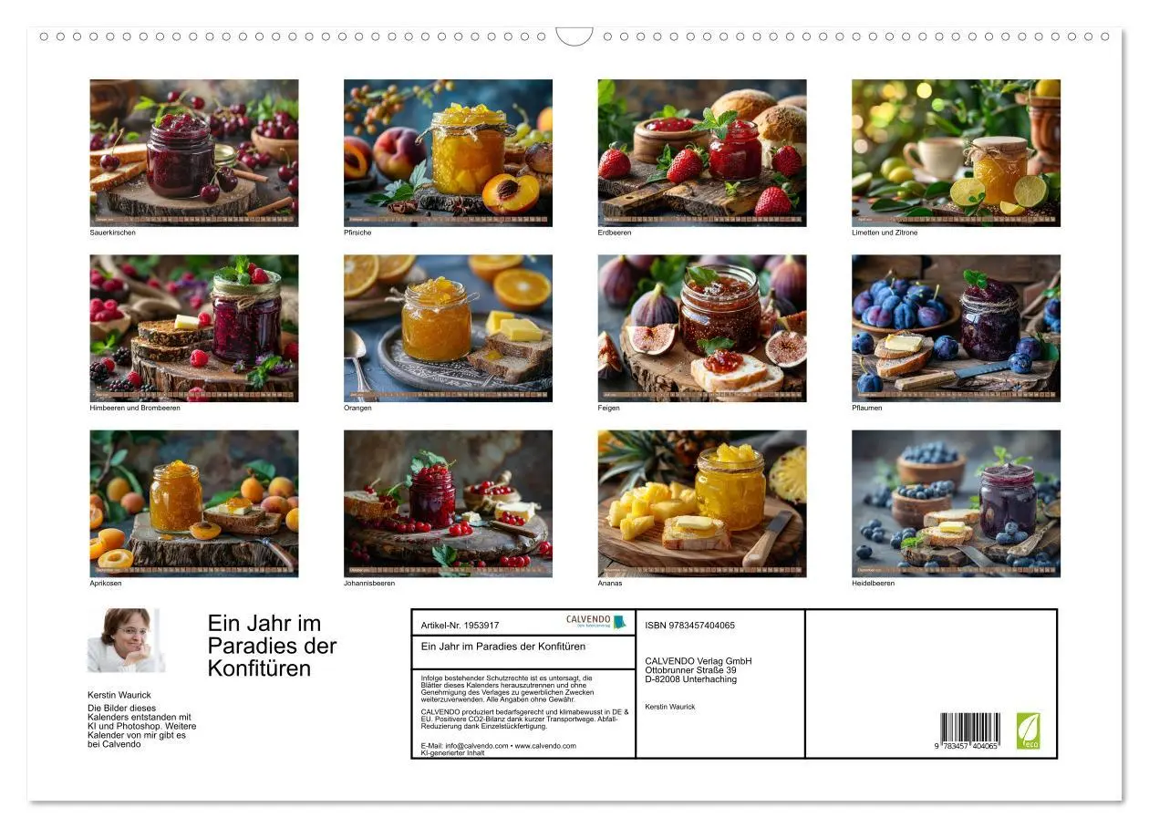 Bild: 9783457404065 | Ein Jahr im Paradies der Konfitüren (Wandkalender 2026 DIN A2...