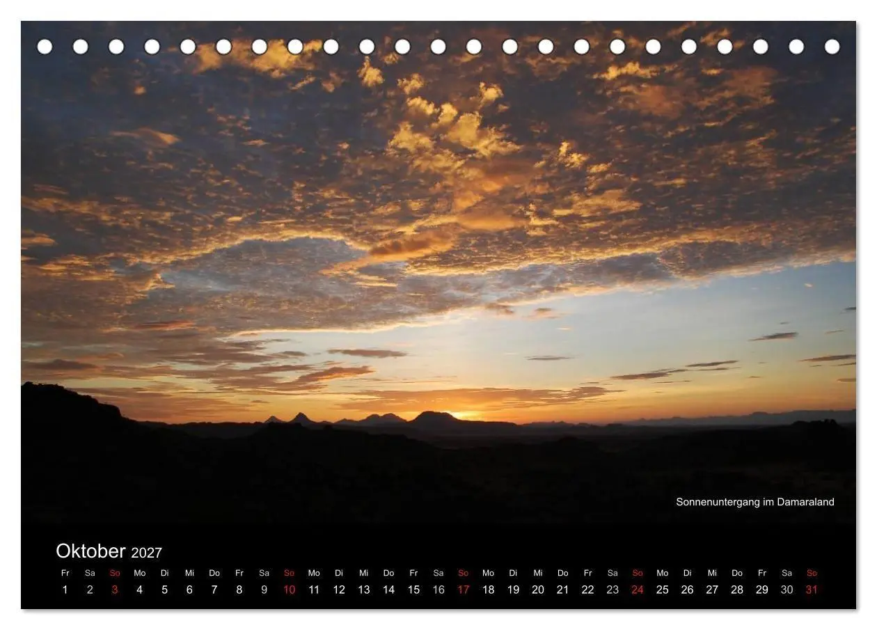Bild: 9783594194065 | Namibia (Tischkalender 2027 DIN A5 quer), CALVENDO Monatskalender